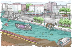 Illustration Donaukanal Wien