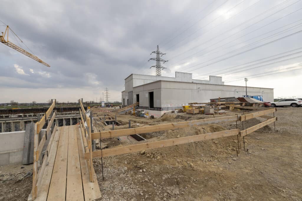 Baustelle Rohbau Umspannwerk Achau